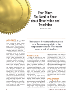 Four Things You Need to Know about Notarization and Translation