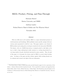 IKEA: Product, Pricing, and Pass-Through