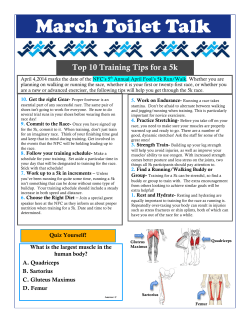 March Toilet Talk - NOAA Fitness Center
