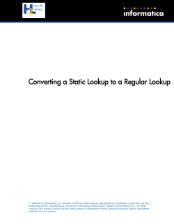 Converting a Static Lookup to a Regular Lookup