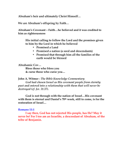 Abraham`s heir and ultimately Christ Himself… We are Abraham`s