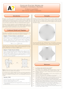 Conjugate Function Method for Numerical