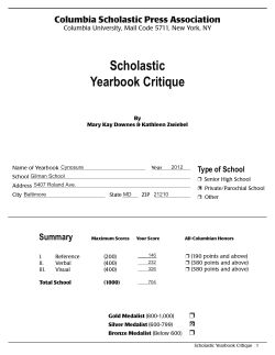 Scholastic Yearbook Critique