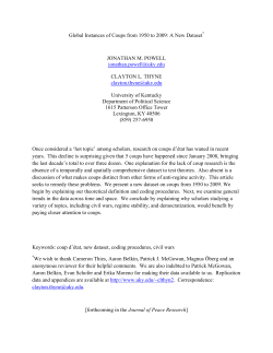 Global Instances of Coups from 1950 to 2009: A New Dataset