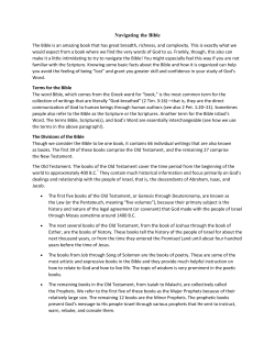 Navigating the Bible The Bible is an amazing book that has great