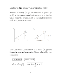 (r, &theta;) in the polar coordinates where r is