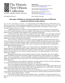 Now open: exhibition to commemorate 100th anniversary of WWI