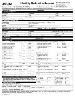 Infertility Medication Request