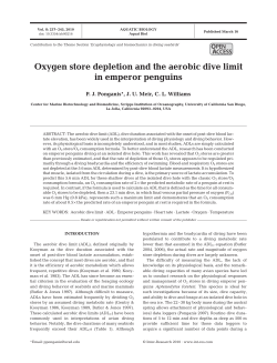 Oxygen store depletion and the aerobic dive limit in emperor penguins