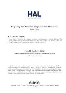 Preparing the Almohad caliphate: the Almoravids - Hal-SHS