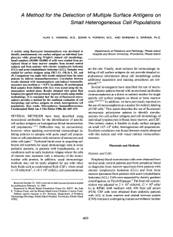 A Method for the Detection of Multiple Surface Antigens on Small