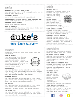Menu - Duke`s Alehouse and Kitchen