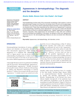 Appearances in dermatopathology: The diagnostic and the deceptive