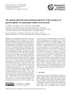 The optical, physical and chemical properties of the products of