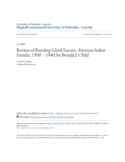 Review of Boarding School Seasons: American Indian Families