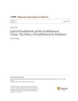 Judicial Doublethink and the Establishment Clause