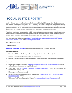 social justice poetry - Anti