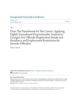 Does The Punishment Fit The Crime?: Applying Eighth Amendment