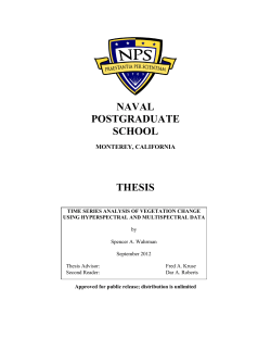 Time series analysis of vegetation change using hyperspectral and