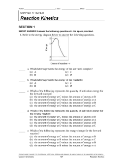 Reaction Kinetics