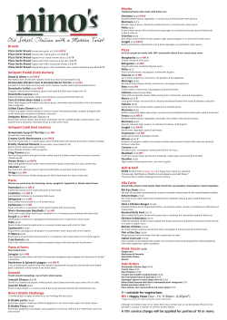 New Menu November 2011