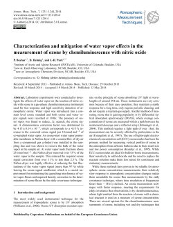Characterization and mitigation of water vapor effects in the