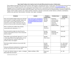 Data Bank of Problems for use in Maths Classes
