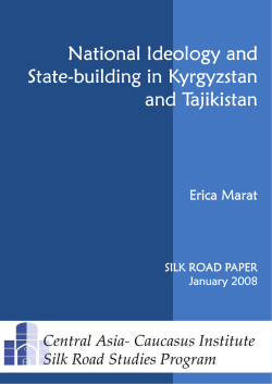 National Ideology and State-Building in Kyrgyzstan and Tajikistan