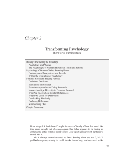 Chapter 2 Transforming Psychology