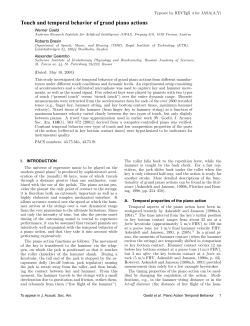 Touch and temporal behavior of grand piano actions