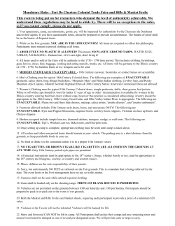 Mandatory Rules - Fort De Chartres Colonial Trade