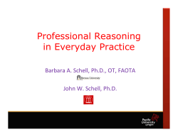 Professional Reasoning in Everyday Practice