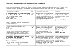 Declarations of incompatibility made under section 4 of the