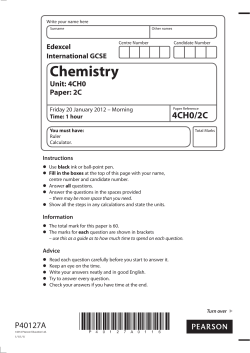 Question paper - Edexcel