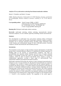 Analysis of X-ray and neutron scattering from
