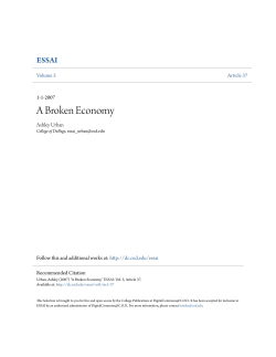 A Broken Economy - DigitalCommons@COD