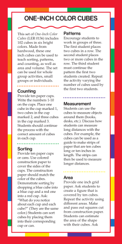 One-Inch Wooden Color Cubes