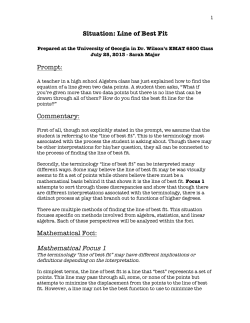 Line of Best Fit - Jim Wilson`s Home Page