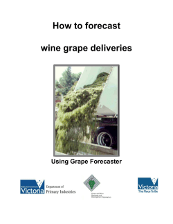 How to forecast wine grape deliveries
