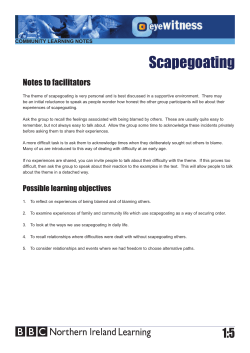 Scapegoating