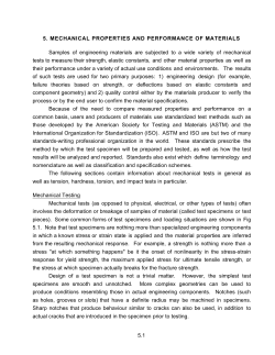 5. MECHANICAL PROPERTIES AND PERFORMANCE OF