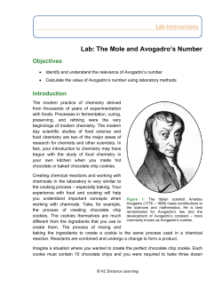 Lab: The Mole and Avogadro`s Number