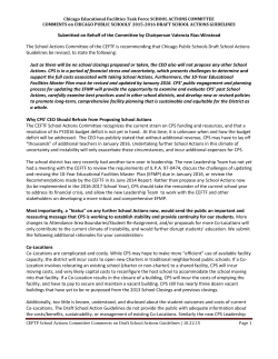 CEFTF School Actions Committee Comments on Chicago Public