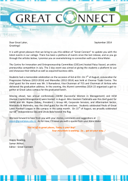 September 2014 - Great Lakes Institute of Management
