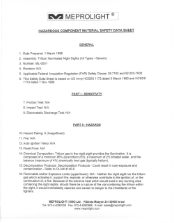 hazardous component material safety data sheet