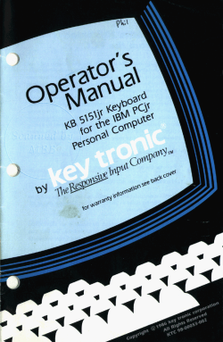 Keytronic KB5151JR Keyboard for the IBM PCjr