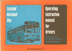 Leyland National Bus : Operating Instruction Manual