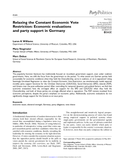 Economic evaluations and party support in Germany