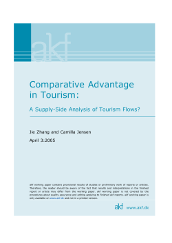Comparative Advantage in Tourism