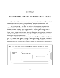 chapter 3 macromobilization: why social movements emerge